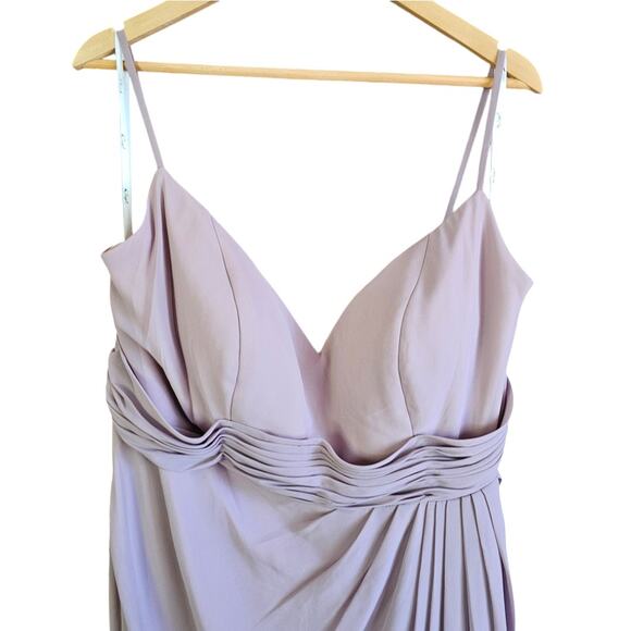 Mac Duggal Pink Blush Gown Dress Mid Length Spaghetti Strap Size 16 - Picture 2 of 7